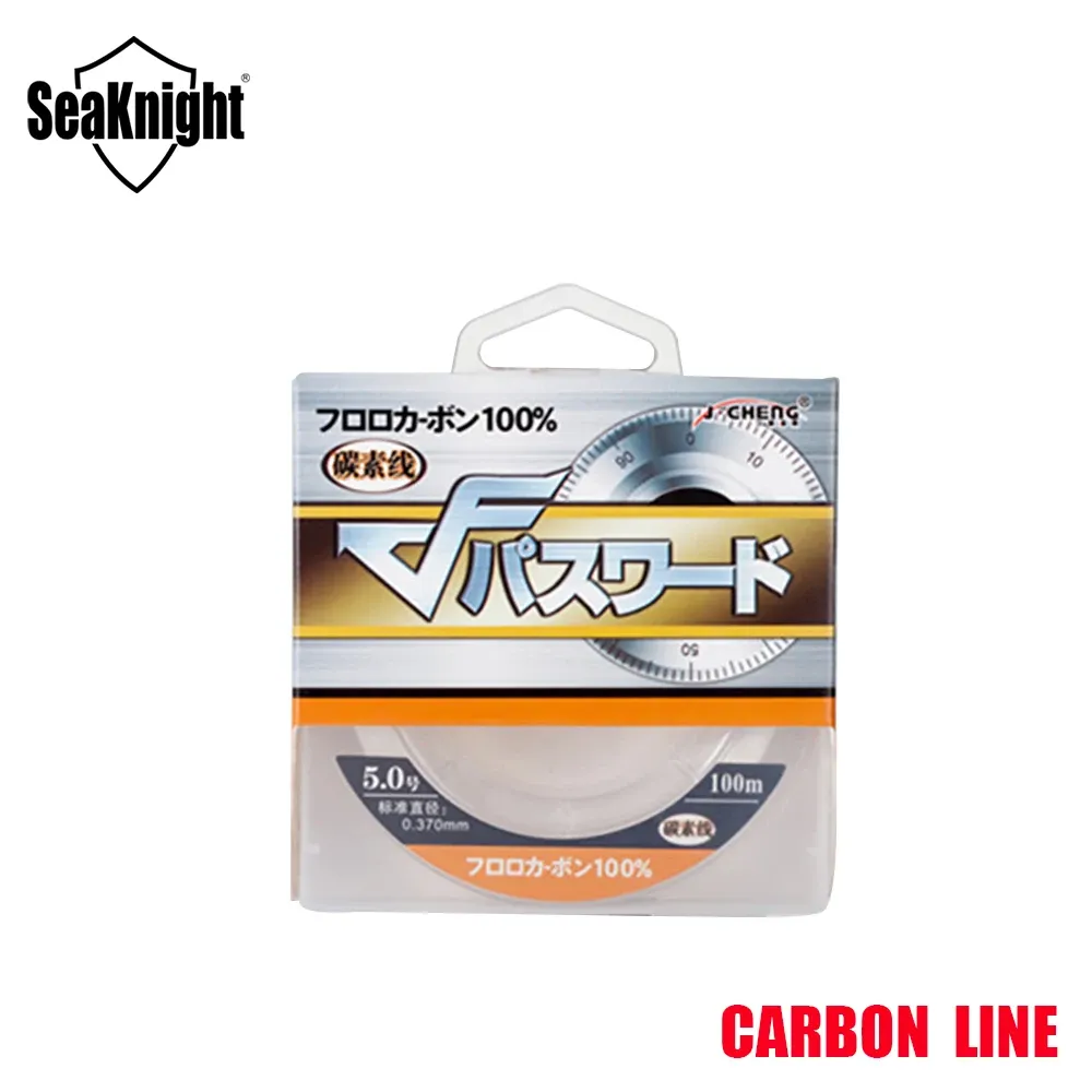 Linhas NOVA SeaKnight Fluorocarbono 50M100M Linha 0.141mm0.778mm 1.5KG25.7KG Monofilamento De Fibra De Carbono Fio De Nylon Linha Líder CarpTackle