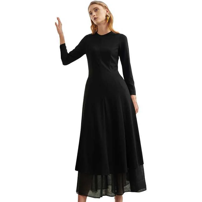 Robe deux pièces personnalisée pour femmes, jupe pour femmes, vêtements Slim et élégants, Design Patchwork, robe vaporeuse