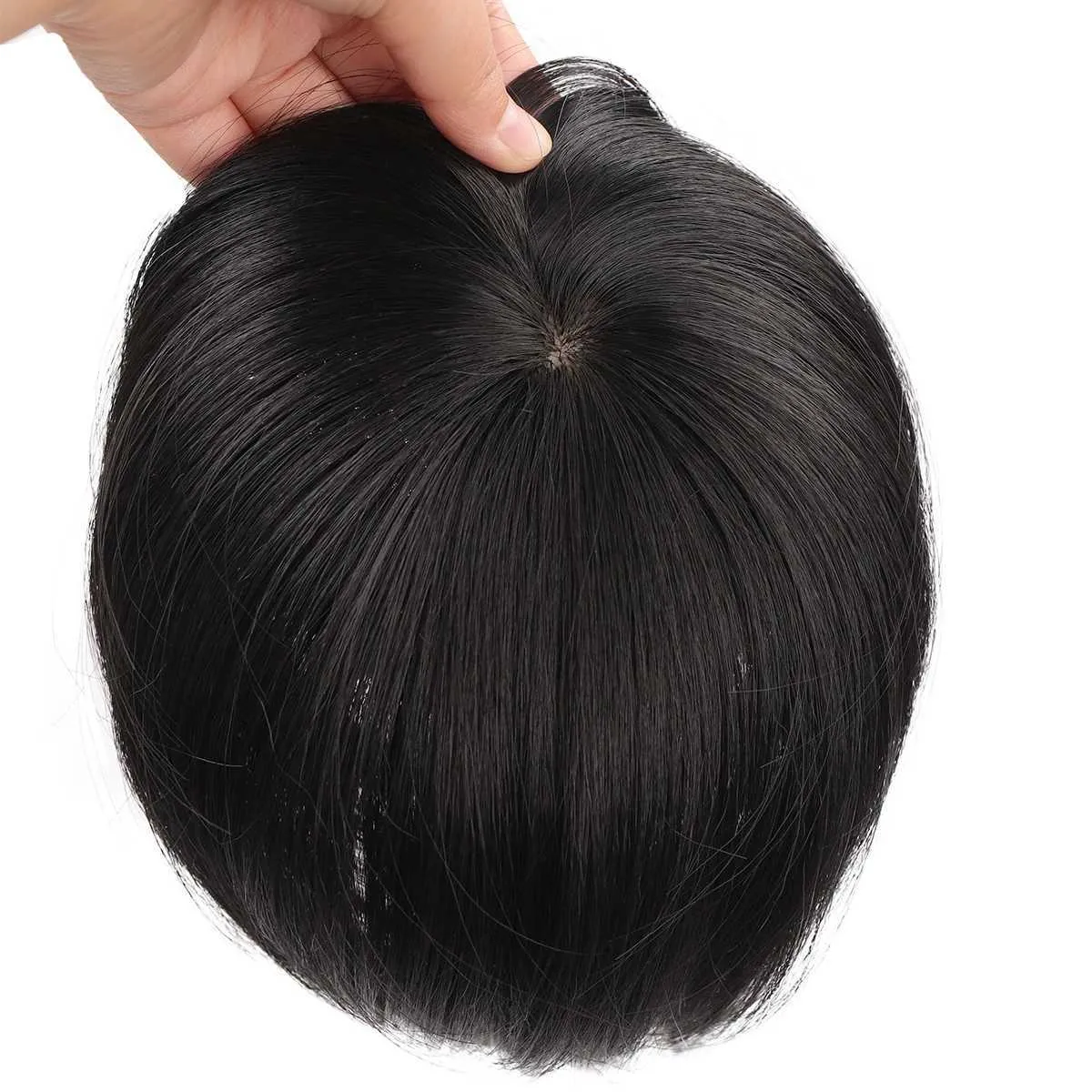 Синтетические парики QUEENYANG Синтетическая челка с бахромой Заколка для волос Коричневый парик с висками Женские аксессуары для укладки коротких волос 240328 240327