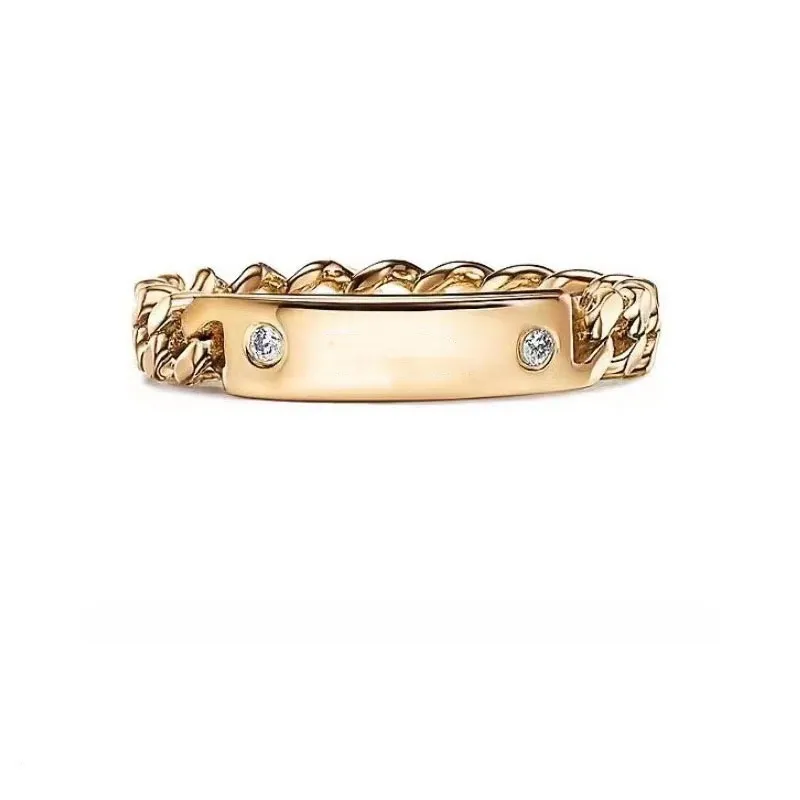 tiffancy ring Design Sense Chain Loop Wrap Ring: Crafted from 18K Stainless Steel, Ideal Choice for Personalized Design Style, Perfect for Couples' Holiday Gifts.