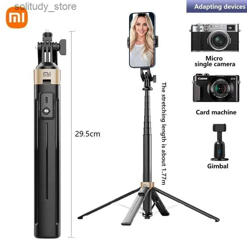 Stabilizzatori Stabilizzatore per supporto per telefono treppiede adatto per telecomando della fotocamera supporto multifunzionale quadrupede selfie stick Q240319