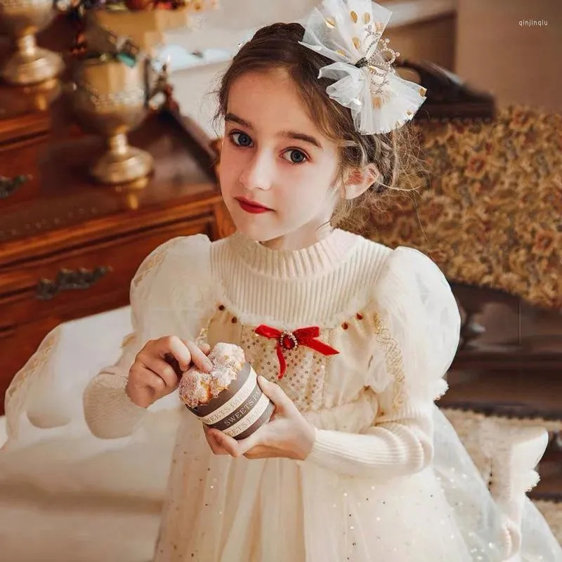 Girl Dresses Girls 'Dress Little Girl's Western Style Beautiful Puff Sleeve Princess Children's Autumn