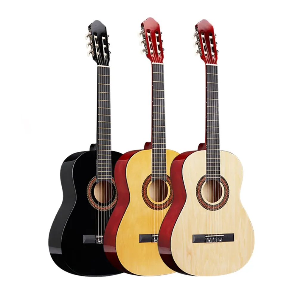 Guitare 39 pouces guitare débutants adultes 6 cordes en acier Guitarra pour adolescents guitare de voyage classique en tilleul qualité sonore avancée