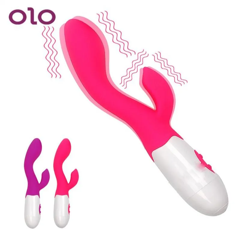 OLO G Dildo Wibrator cichy wibratory podwójne wibracje 30 prędkości AV AV Stick zabawki dla kobiet Wodoodporne produkty dla dorosłych Y2006165055820