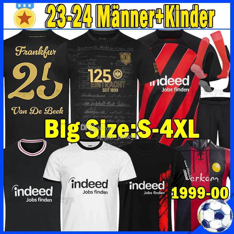 XXXL 4XL 23 24 Eintracht Frankfurts Soccer Jerseys 125 years shirt football restro 1999 Koch Marmoush chaibi skhiri larsson rode men mustoms kits kits kits kits