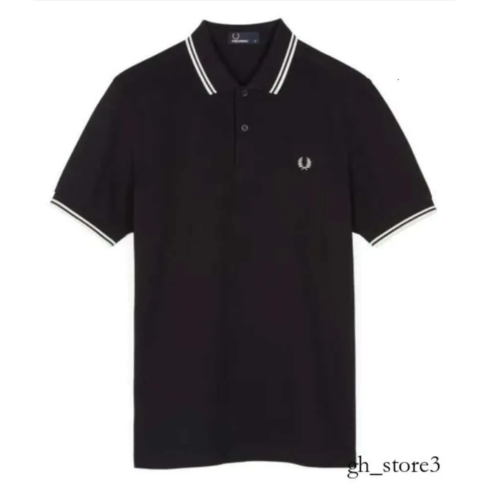 FRED PERRY Mens Basic Polo Polo Designer Camisa Empresa Polo Polo Luxo Logo bordado Mens Tees de mangas curtas Tamanho superior S/M/L/XL/XXL 650