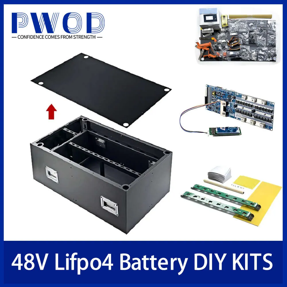 GoKWh – batterie Lifepo4 48V, Kits de bricolage avec BMS pour 200Ah 230Ah 10kwh 280Ah 320Ah 15Kwh, boîte de stockage à domicile, sans batterie, sans taxe