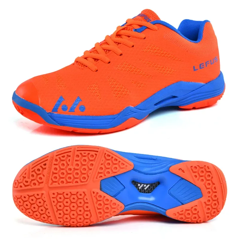 Stivali uomini scarpe da badminton uomini donne donne sneaker traspirabili badminton blu arancione sneaker da pallavolo da sneaker da tennis leggero scarpe da tennis