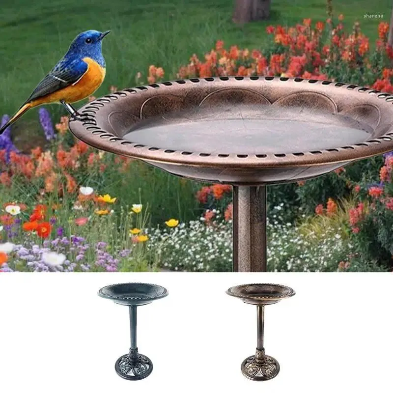 Décorations de jardin Vintage Bird Bath Outdoor Cascade Fontaine Décoration Élégant Birdbaths Lovers Parcs d'alimentation polyvalents