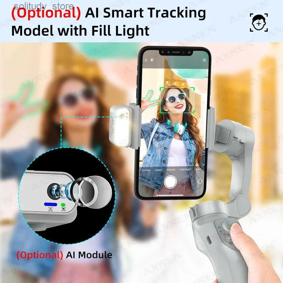 小物・アクセサリー AI Tracking Mobile GIMBAR HQ5Three-Axis DHgate.com:AXNEN HQ5 3-Axis Gimbal Stabilizer with AI