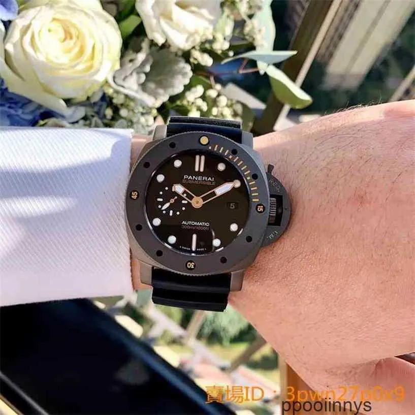 Panerasiss deisgnムーブメントは、オリジナルの防水腕時計を備えた明るい機械時計シーガルムーブメントを監視ステンレス鋼自動高品質のWN-Ill2a