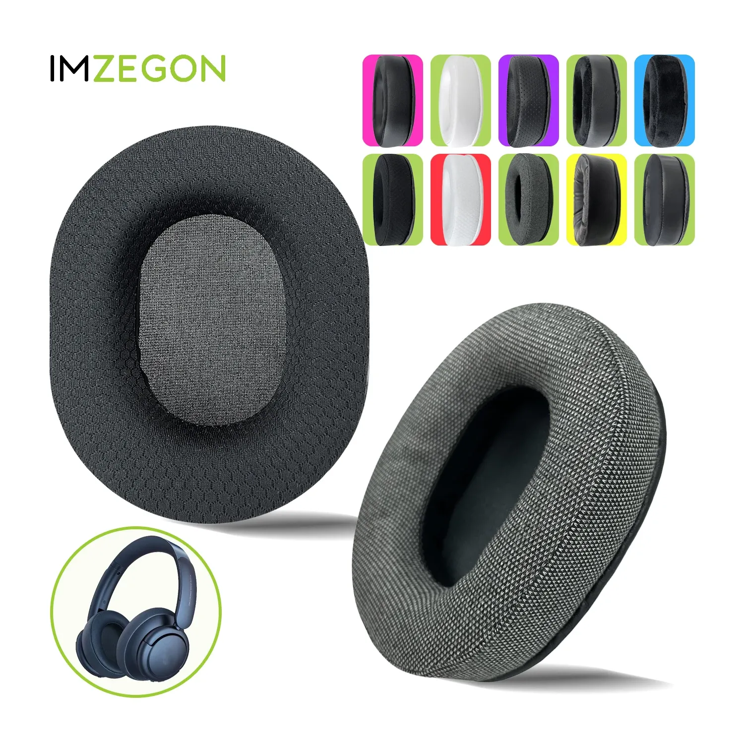 Acessórios IMZEGON Substituição Earpads Headband para Anker Soundcore Life Q30, Q35, Q10, Q20 Fones de ouvido Almofada de orelha Manga Capa Protetores de ouvido
