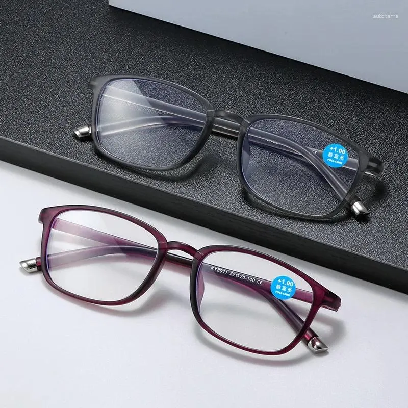 Sunglasses Anti-Blue Light Reading Glasses Women Men Square Presbyopia Frame 1.0 1.5 2.0 2.5 3.0 3.5 4.0