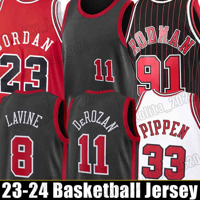 23 Maglia da basket Michael 9 DeMar DeRozan Zach LaVine Chicagos Lonzo Ball 33 91 MJ 11 2 8 Scottie Pippen Dennis Rodman Bulls''Men Jerseys