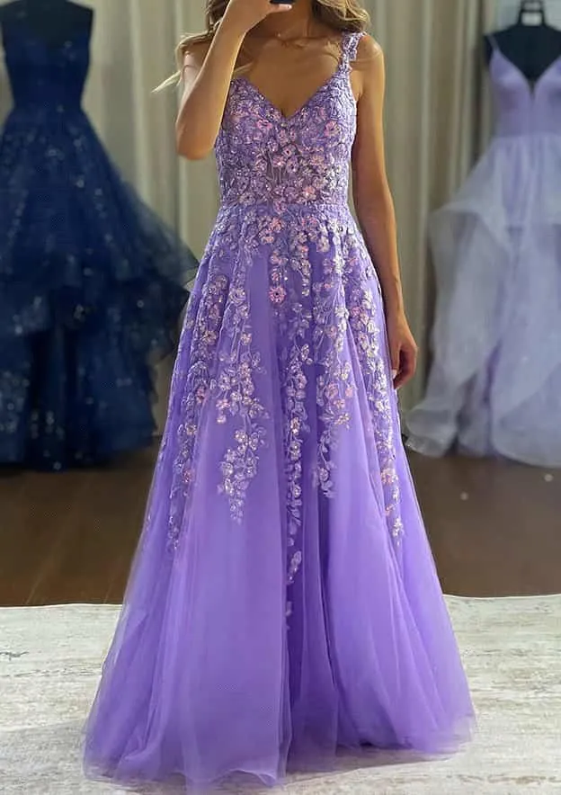 Lavender A Line Evening Dress With Beads And Straps Prom Gowns Plus Size Vestido BC18426 From Babyonline 159.78 DHgate.Com