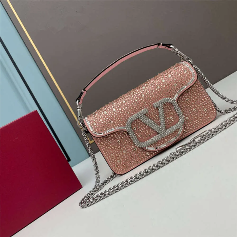 Shop Design Handbag Wholesale Retail Diamond Set Mini Sliding Chain Handbag Brass Buckle Light Luxury Shoulder Bag Tidy