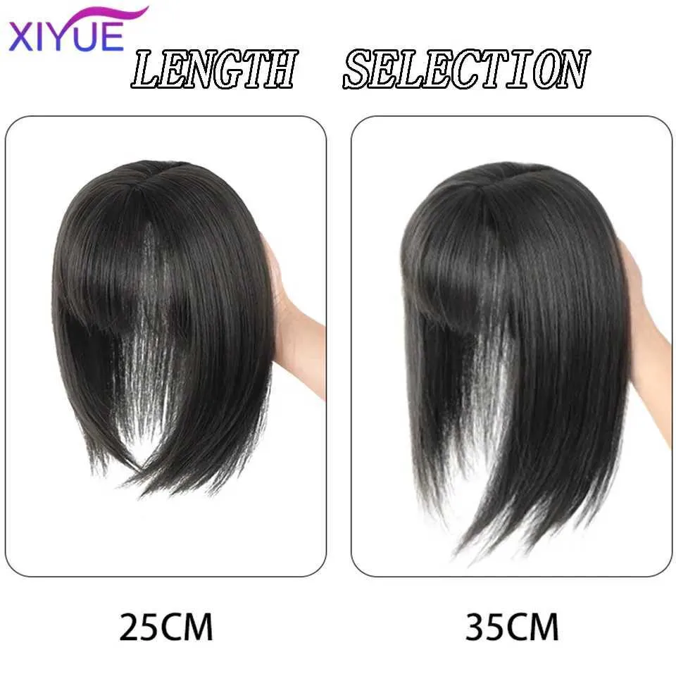 Syntetiska peruker smäller xiyue perukstycke för kvinnor hår patch för kvinnor 3d franska stil lugg naturligt fluffigt ljus och sömlöst block 240328 240327