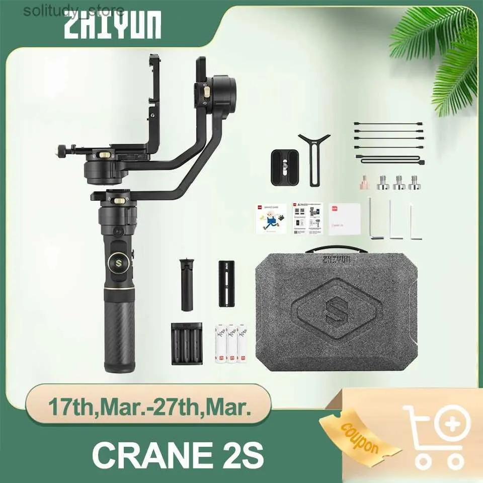 Stabilizers Zhiyun CRANE 2S 3-axis handheld camera universal joint stabilizer compatible with Fuji Nikon SLR mirrorless camera Q240319