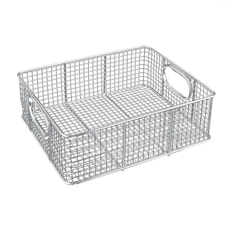 Cesta de malha antiaderente para armazenamento de cozinha, ferramenta de cozimento, exibição de alimentos, servidor buffet portátil para mesa de restaurante