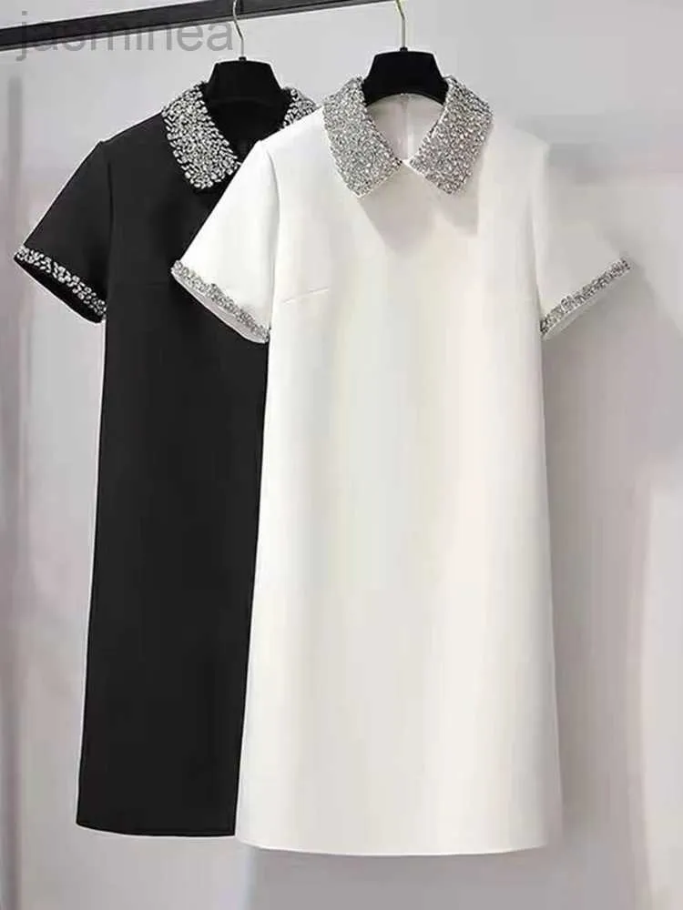 Robes décontractées de base Été chic Robe de perle diamant étincelante