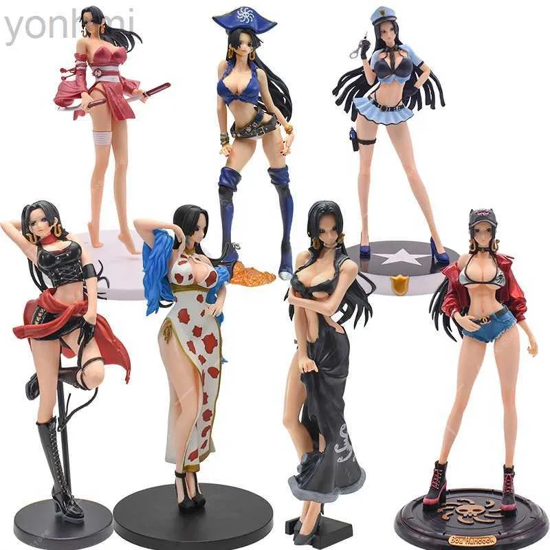 Anime Manga One Piece Boa Hancock Anime Figure 7 Style Sexy Police Uniform Temptation Pirate Sweetheart Cheongsam Model Collection Gift New 24329