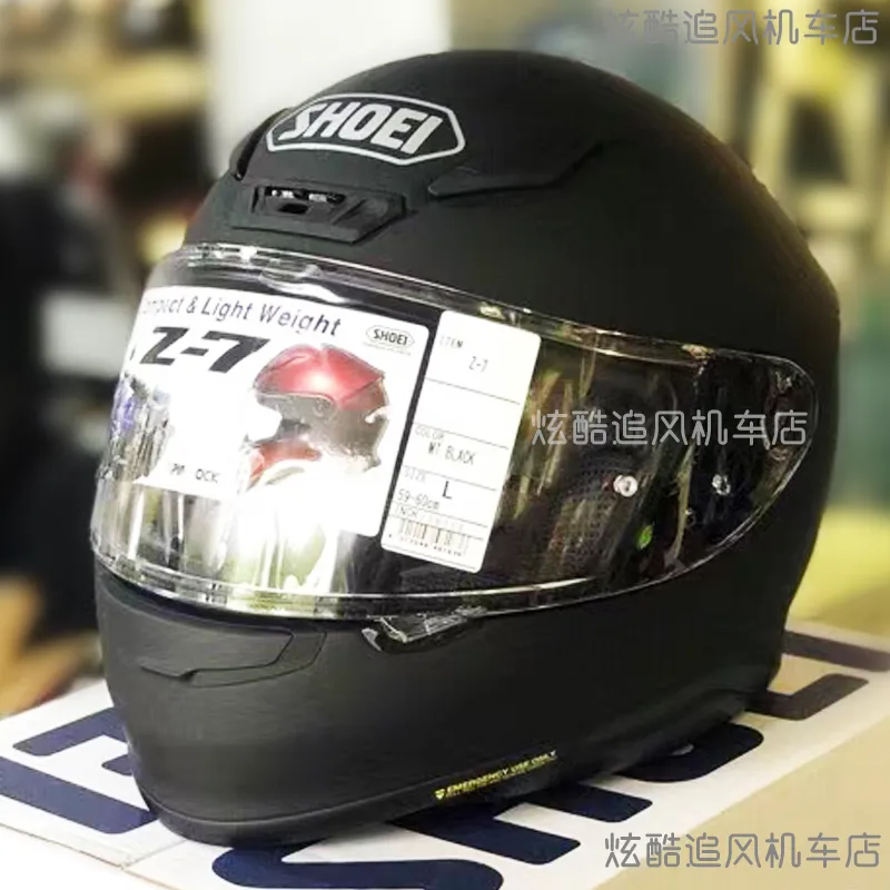 Full Face Shoei Z7 Matte Black Motorcykelhjälm Anti-Fog Visor Man Riding Car Motocross Racing Motorbike Hjälm