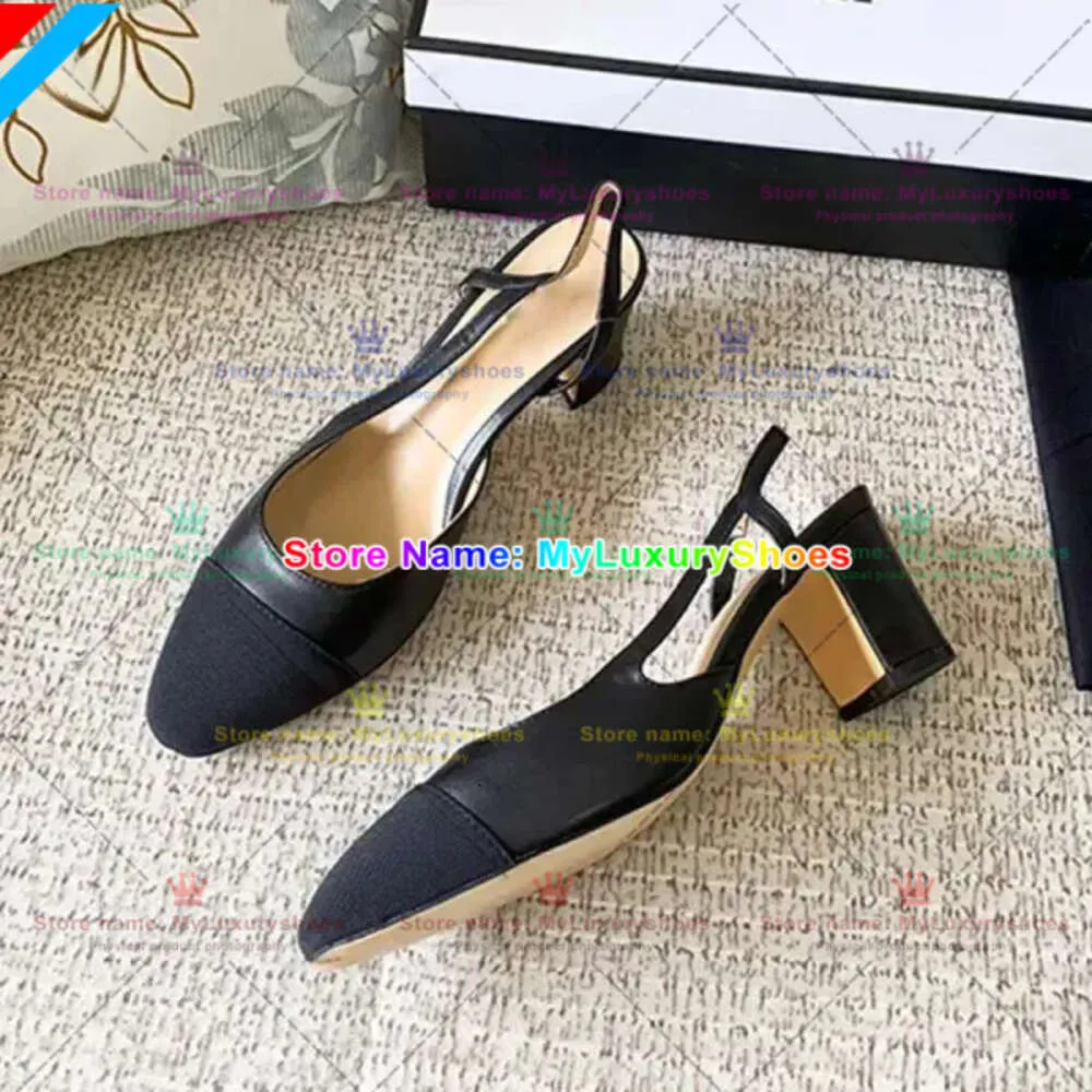 Kanał Kobiety Slingbacks Łańcuchy sandałowe Balet Flats Buty Espadrilles Sandals Panie Party Suknia ślubna buty Chunky High Heels Pumps Mokorki 821