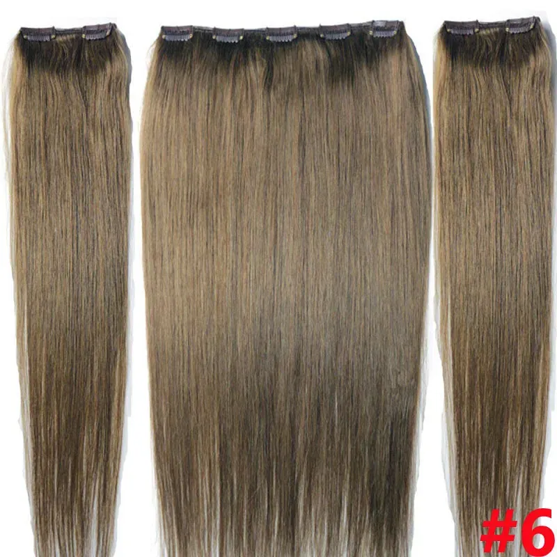 Pièce Chocala Brésilien Remy Extensions de Cheveux Humains clip dans les cheveux 20 "28" 120g 3pcs Ensemble