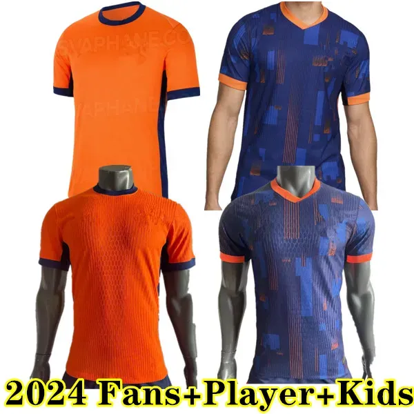 Memphis 25 Holandia 24 25 Holland Jersey Jong Virgil Dumfries Bergvijn koszulka 2024 Klaassen Blind de Ligt Wersja gracza Mężczyznę Kit Kit Football Shirt