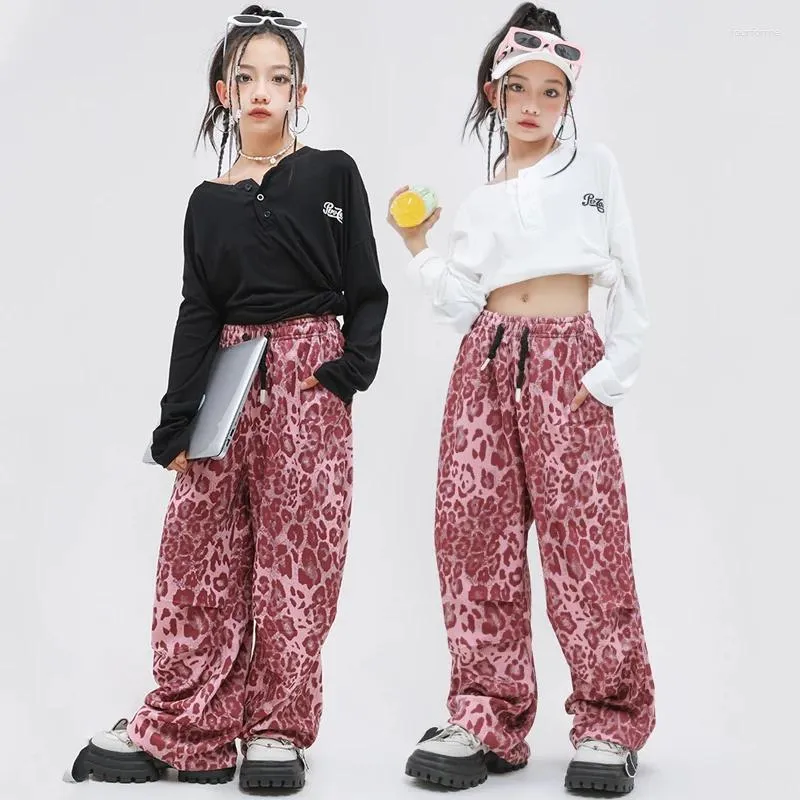 Scen Wear 2024 Hip Hop Dance Costumes For Kids Loose Shirts Hiphop Pants Passar Girls Jazz Modern Performance Rave Clothes DQS15555