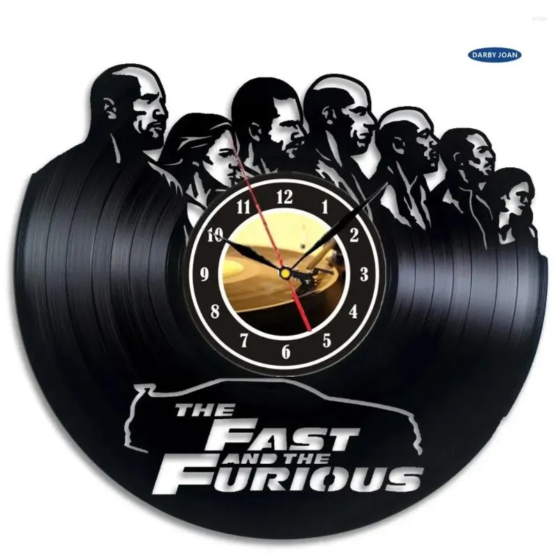 Wandklokken Saat Fast And Furious Record Clock Art Home Decor Room Design