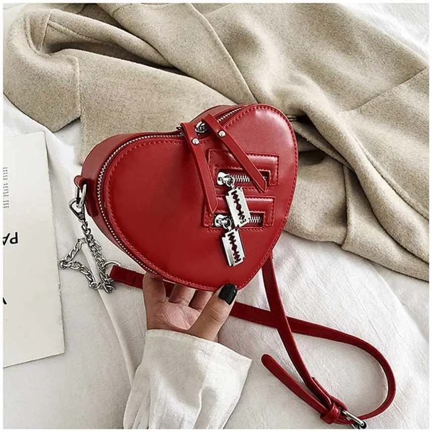 Top Schoudertassen Mode Valentijnsdag Designer Handtassen Liefdesketting Kleine CrossBody Tas Westerse Stijl Dames Tote 240311