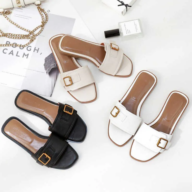 HBP Non-Brand Günstiger Preis Leder lässig flacher Absatz Damen Sandalen Babouche Laser Upper Slipper Mode Sommer Bequeme Damen Flache Sandalen