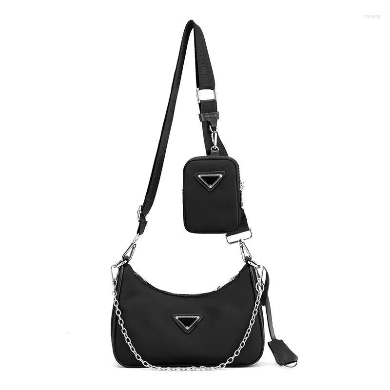 Fourre-tout Sac à bandoulière à la mode pour femmes en Nylon imperméable petit bandoulière solide fermeture éclair sacs à main souples et sacs à main Bolsa Feminina Sac