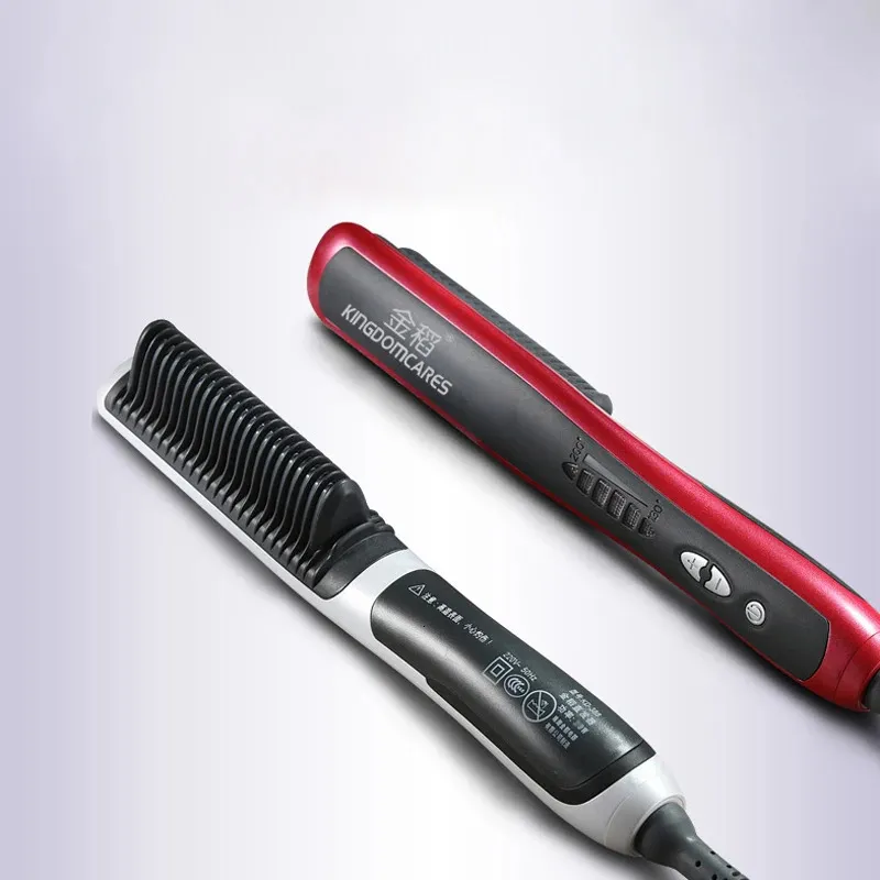 Brosse à lisser les cheveux électrique professionnelle pour femmes, brosses à friser électriques pour cheveux, peigne rotatif, lisseur pour perruque 240315