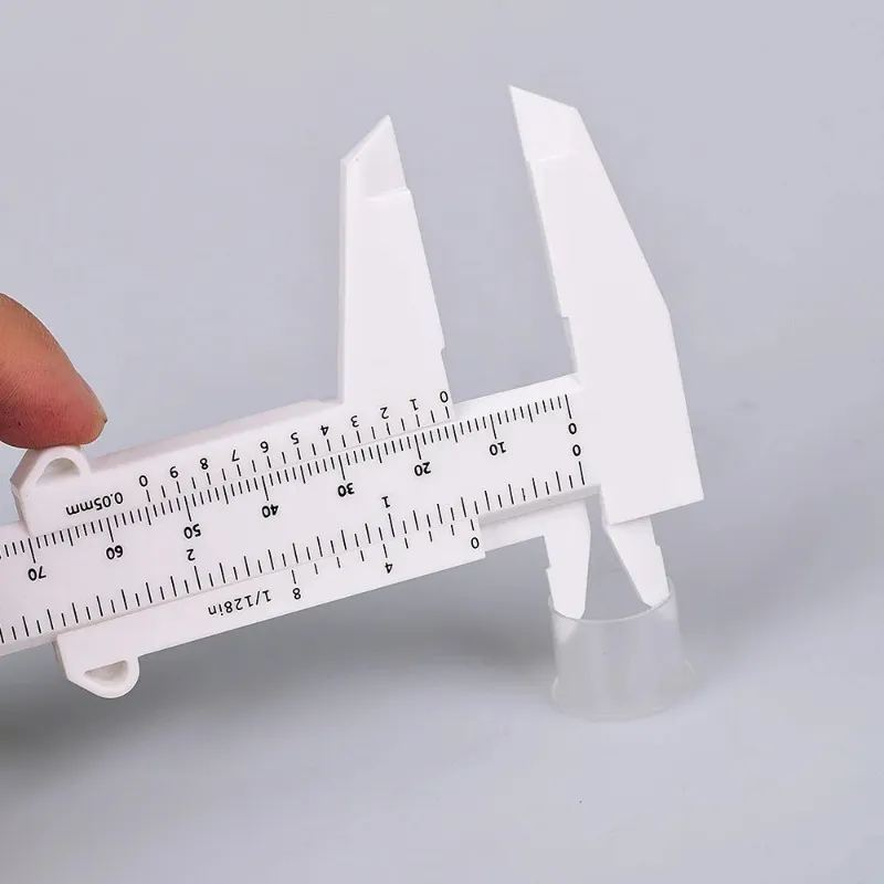 Portátil 150mm plástico sobrancelha medição vernier caliper tatuagem caliper régua plástico ferramentas de medição de maquiagem permanente