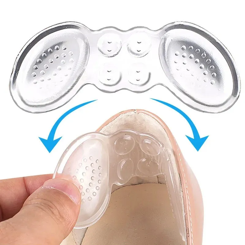 Semelles intérieures en Gel de Silicone pour chaussures, coussin antidérapant, Inserts à talons hauts, pour chaussures, soulagement de la douleur