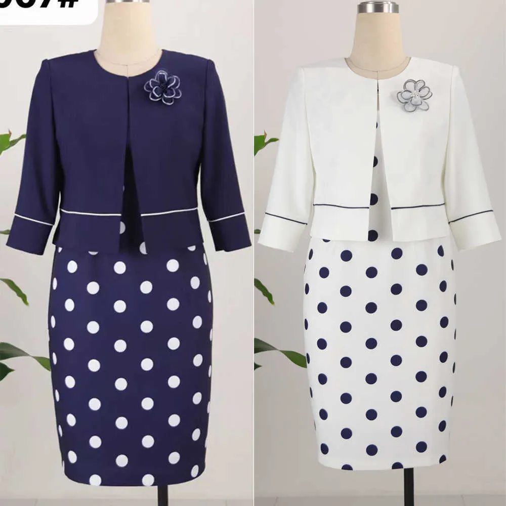 Church Formal Skirt Suit plus Size Two Piece Women Shorts White Dresses for Woman Elegant Office Uniform Style Dress