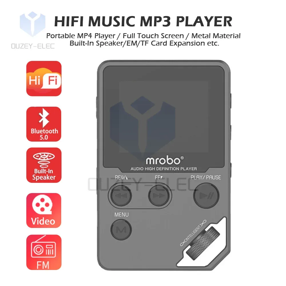 Player Sports Walkman MP4 Tragbarer HiFi-Stereo-Musik-MP3-Player HD Verlustfreie DAC-Dekodierung Mini-Unterstützung FM-Radio Ebook-Recorder Video