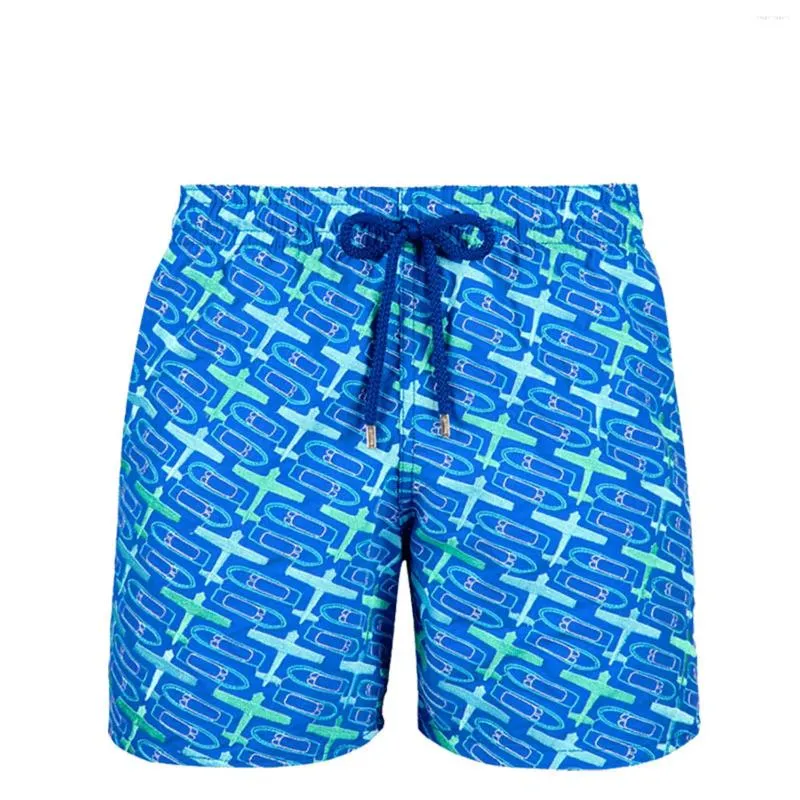 Mäns shorts män badkläder stretch ronde des tortues sommar casual modestil mens bermuda strand | 61333