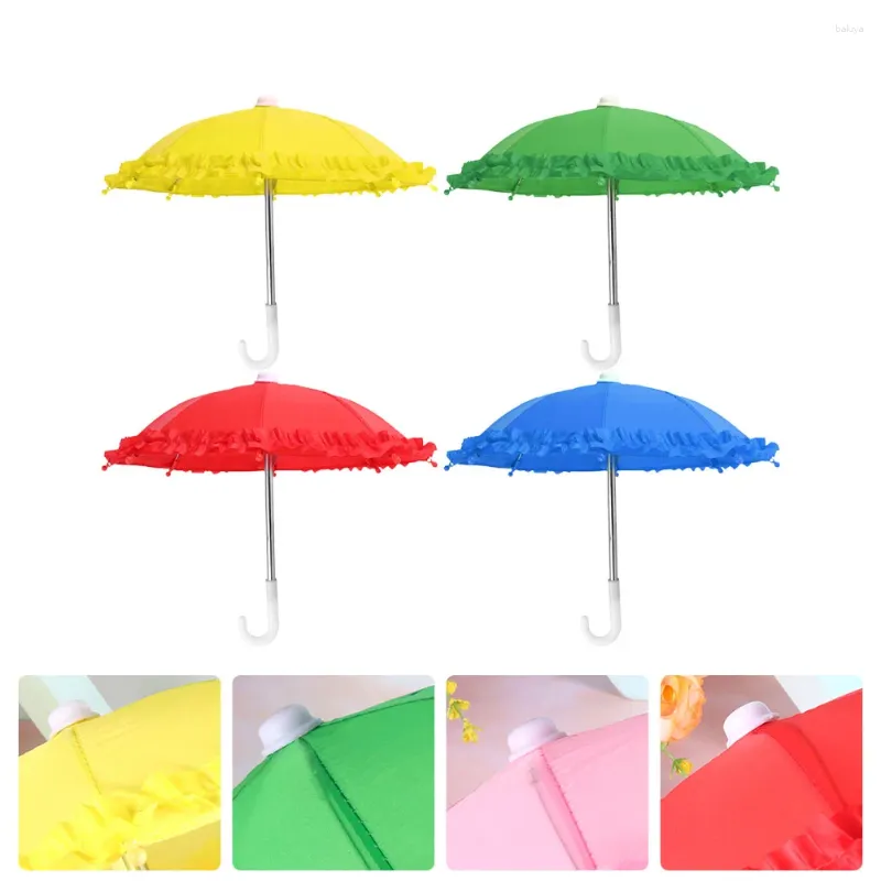 Parapluies 4 pièces ornement dentelle jouet parapluie jouets créatifs belle forme décorative ornements modèles Mini décors bébé