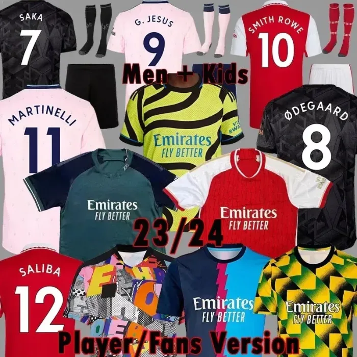 22 23 24 Fans Spelerversie Voetbalshirts SALIBA Gunners MARTINELLI G. JESUS ARSen Love Unites Jersey SAKA Alle voetbalshirts Kindervoetbalshirts Uitrusting SPR JJ 3.19