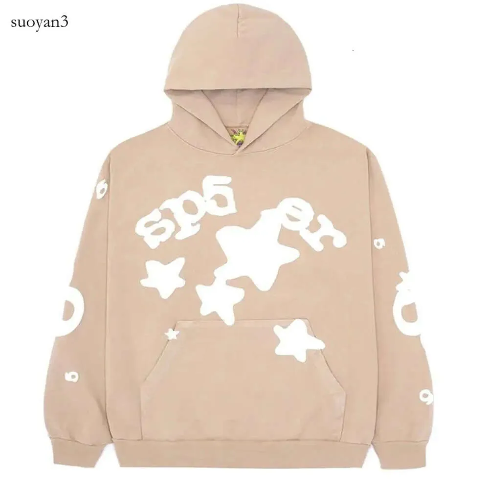 Pullover Black SP5der Young Thug 555555 Angel Hoodies Fashion Sweatshirt Set Brown Men Shoe Printing Spider Web Sweatshirts Designer Women Red Hoodie