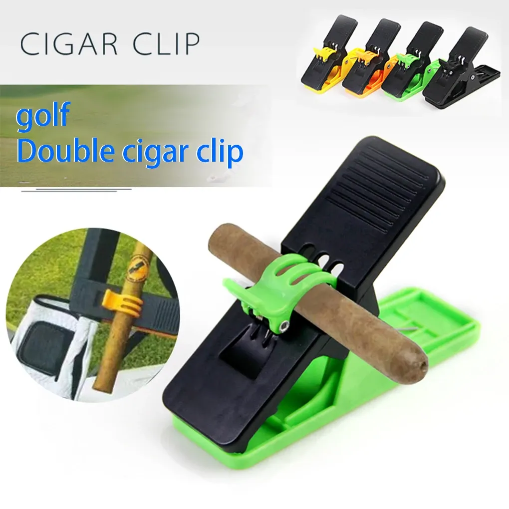 Aids 1pcs Cigar Holder Golf Cigarette Clips Clip Smoker Cigarette Clamp Cigars Accessories Golf Club Golf Activities Putter 4 Colors
