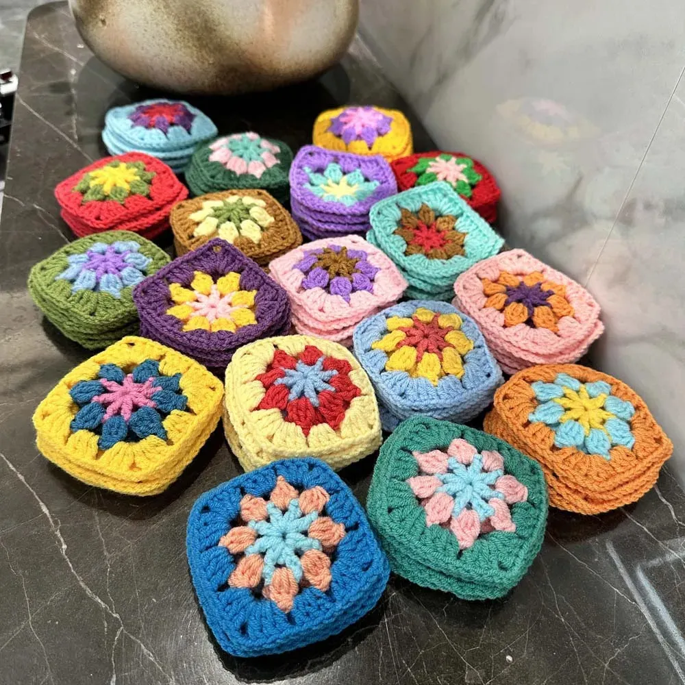 Two girls 50pcslot Handmade Original 7.5cm Trade Hand Crochet Coaster Handmade Cup Mat Po Props Placemat Decorative Mat 240315