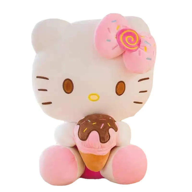 Usine en gros 30 cm Kitty chat en peluche jouet animation entourant doux cône chat poupée enfants cadeau préféré