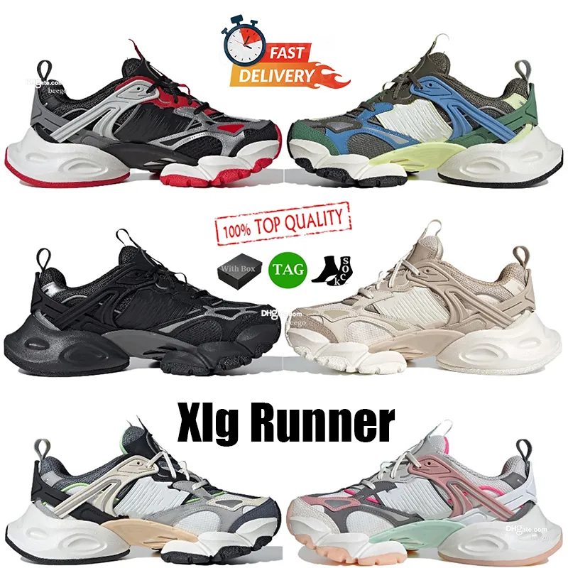 Chaussures de course de créateurs XLG Runner Deluxe Chaussures de sport pour hommes Femmes Baskets Sneaker Luxe Hommes Femmes Plate-forme Casual Chaussure Noir Blanc Cuir