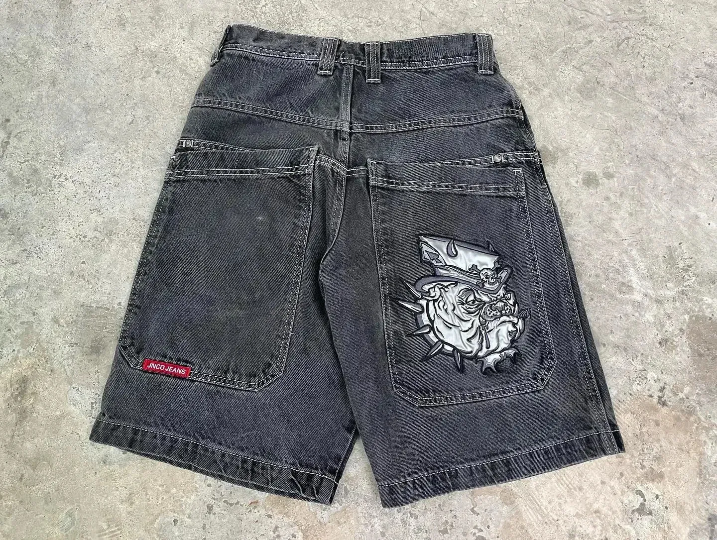 Y2K Hip Hop JNCO Baggy Jeans Vintage Denim Pattern From
