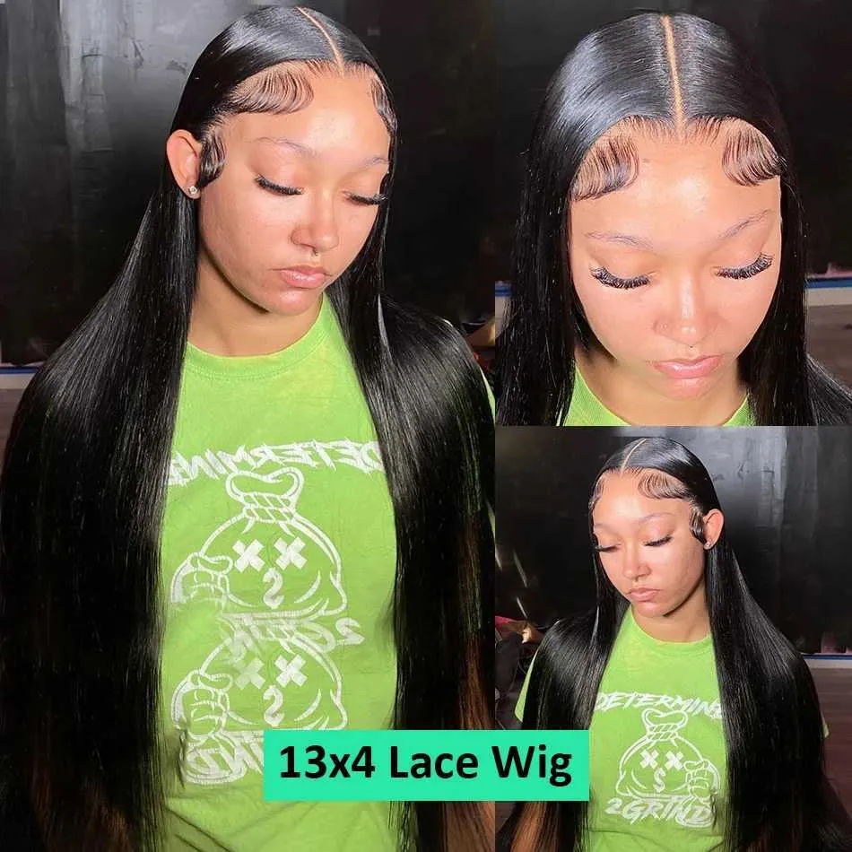 Synthetic Wigs 250 Density Straight 30 32 Inch HD Lace Front Wigs Human Hair For Women HD Transparent 136 Lace Frontal Human Hair Wigs On Sale 240329