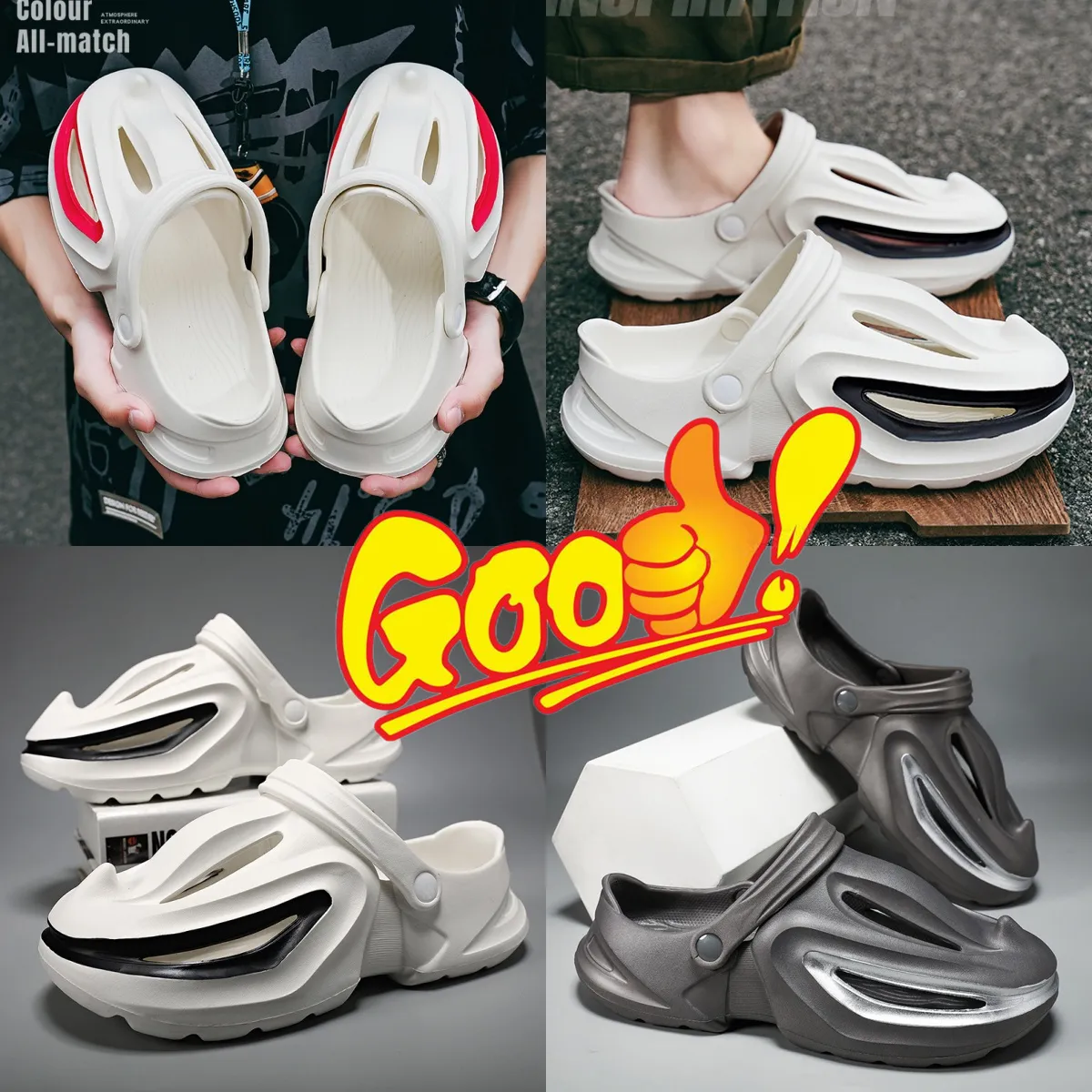 2024 Top quality Designer Shark shoes beach shoes men's height summer shoes breathable sandals GAI 40-45